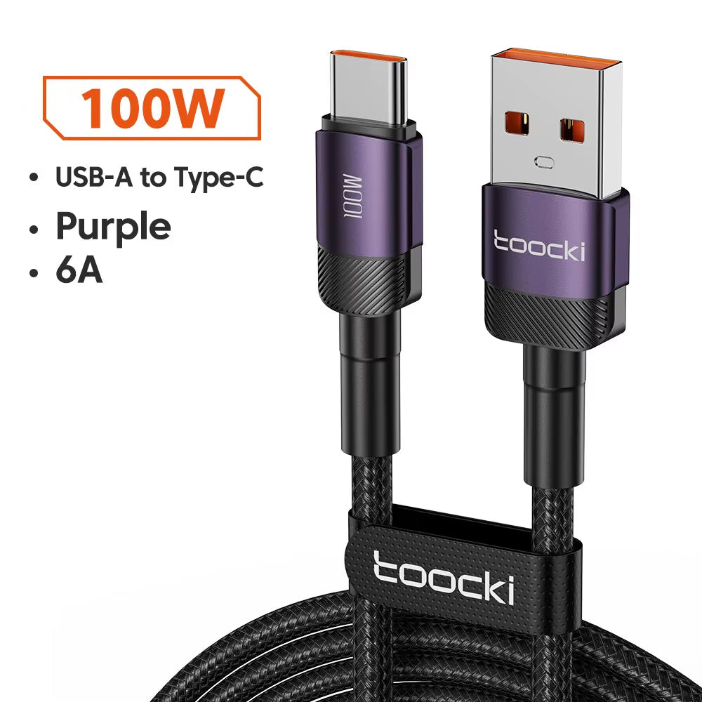 USB Type-C Fast Charging Cable for iPhone 15/14/13/12/11, Huawei P40/P30, Realme, Oppo, OnePlus, and Power Banks