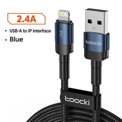 USB Type-C Fast Charging Cable for iPhone 15/14/13/12/11, Huawei P40/P30, Realme, Oppo, OnePlus, and Power Banks