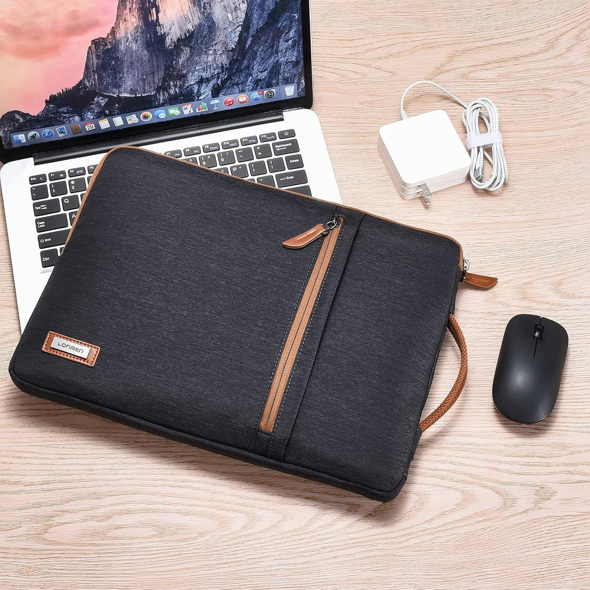 Water-Resistant Laptop Sleeve Case with Handle for 13-13.3 Inch Devices, Compatible with MacBook Air, Surface Book, Lenovo Flex 6, ThinkPad L380/X380 Yoga, X1 Carbon, HP EliteBook 830 G5, Dell Inspiron 14, and ASUS ZenBook UX330UA