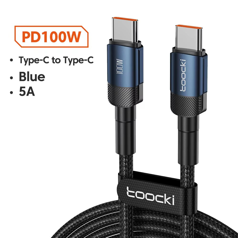 USB Type-C Fast Charging Cable for iPhone 15/14/13/12/11, Huawei P40/P30, Realme, Oppo, OnePlus, and Power Banks