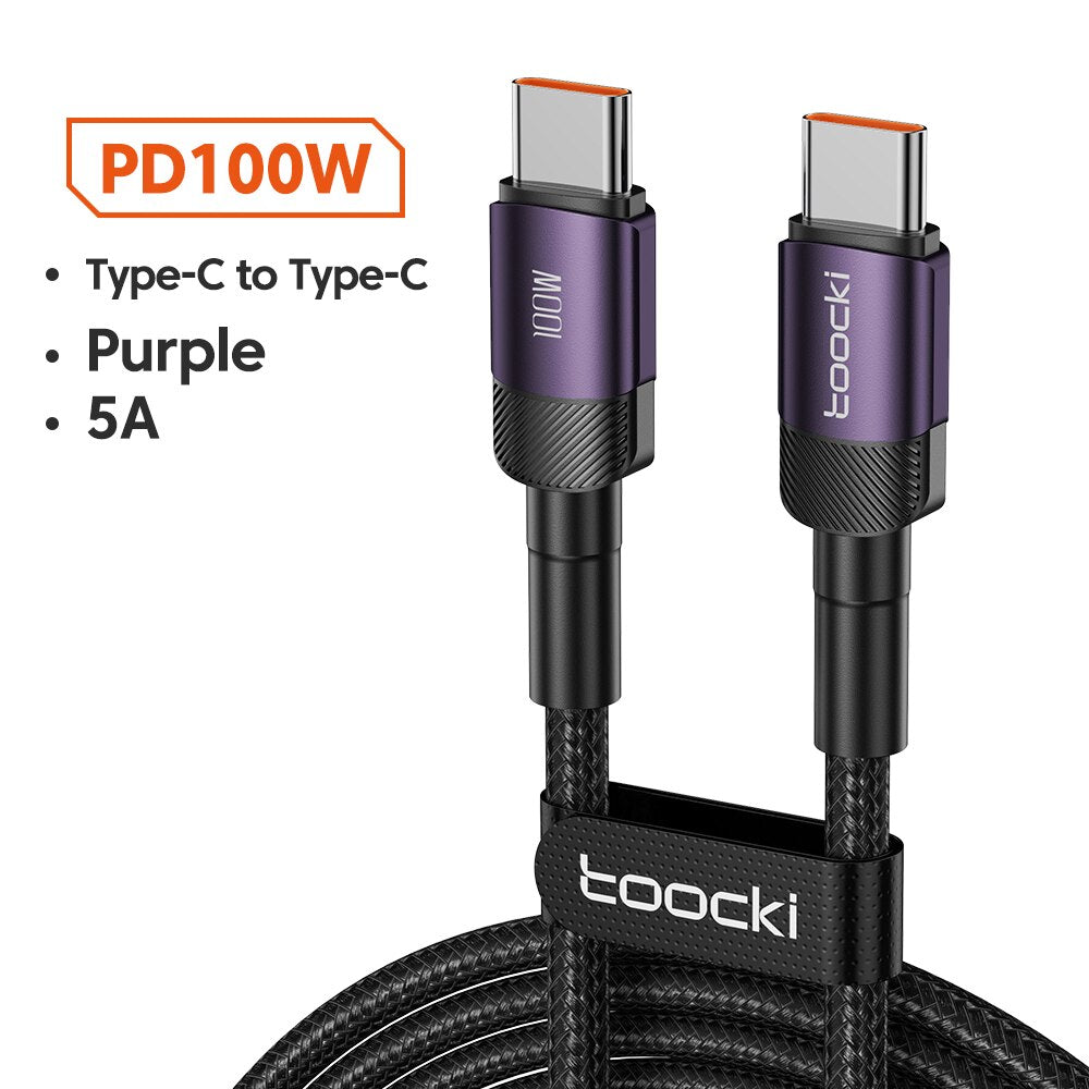 USB Type-C Fast Charging Cable for iPhone 15/14/13/12/11, Huawei P40/P30, Realme, Oppo, OnePlus, and Power Banks