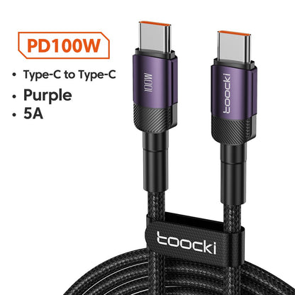 USB Type-C Fast Charging Cable for iPhone 15/14/13/12/11, Huawei P40/P30, Realme, Oppo, OnePlus, and Power Banks