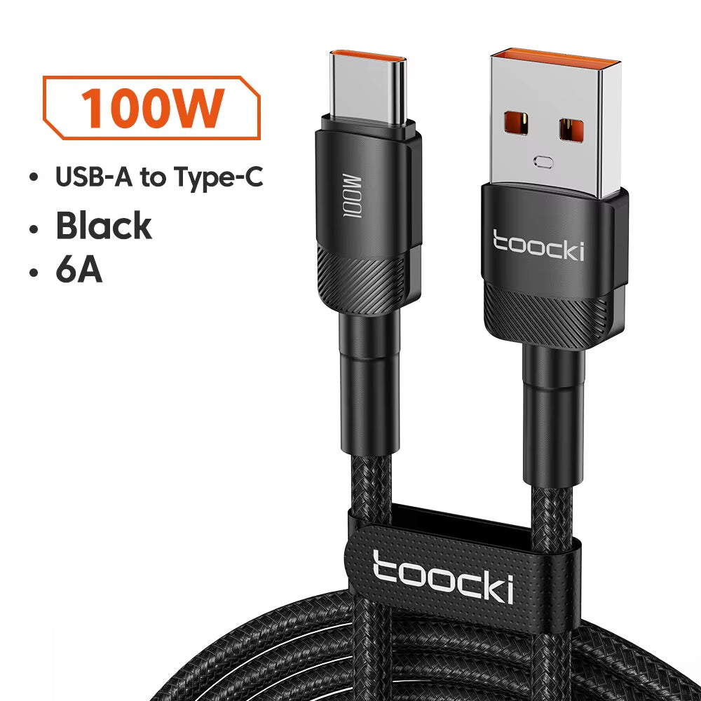 USB Type-C Fast Charging Cable for iPhone 15/14/13/12/11, Huawei P40/P30, Realme, Oppo, OnePlus, and Power Banks