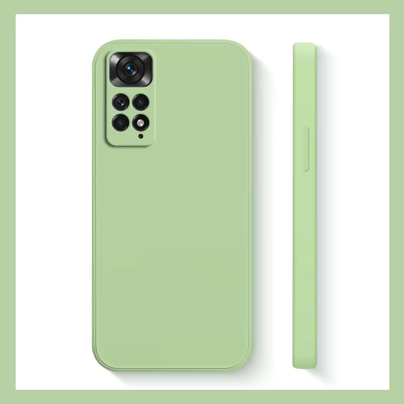 Xiaomi Redmi Note 11S Shockproof Liquid Silicone Phone Case - Compatible with Redmi Note 10, 11, 12, 13 Pro Plus 5G
