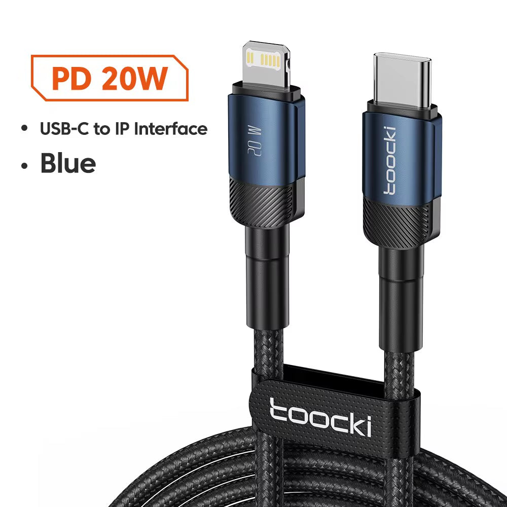 USB Type-C Fast Charging Cable for iPhone 15/14/13/12/11, Huawei P40/P30, Realme, Oppo, OnePlus, and Power Banks