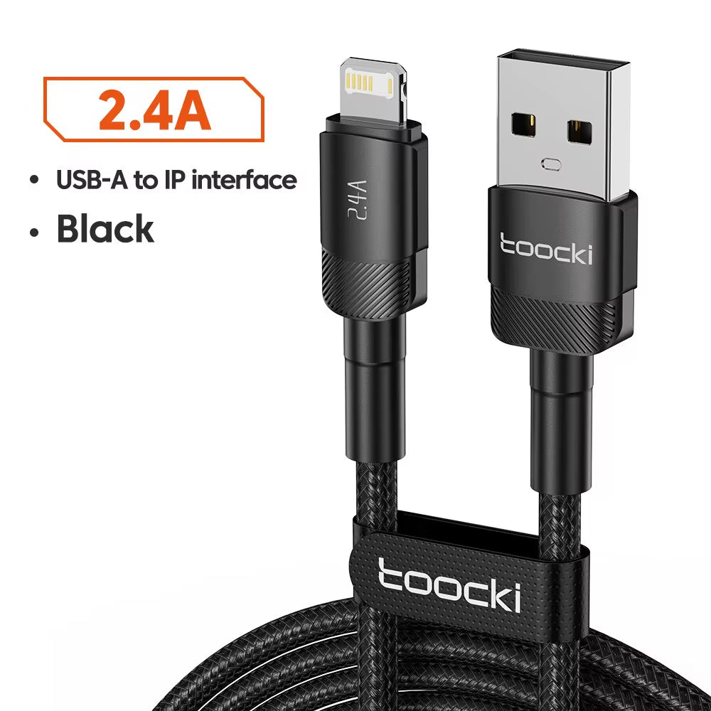 USB Type-C Fast Charging Cable for iPhone 15/14/13/12/11, Huawei P40/P30, Realme, Oppo, OnePlus, and Power Banks