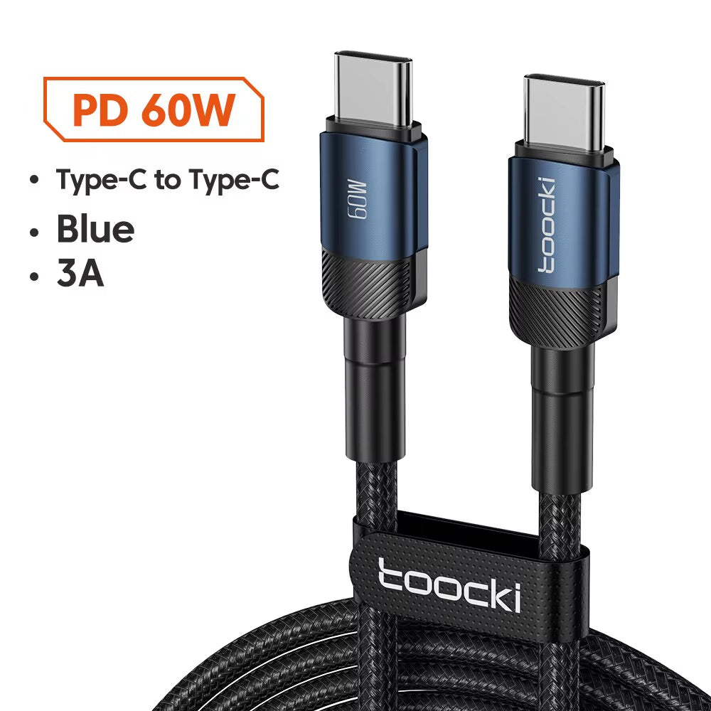 USB Type-C Fast Charging Cable for iPhone 15/14/13/12/11, Huawei P40/P30, Realme, Oppo, OnePlus, and Power Banks