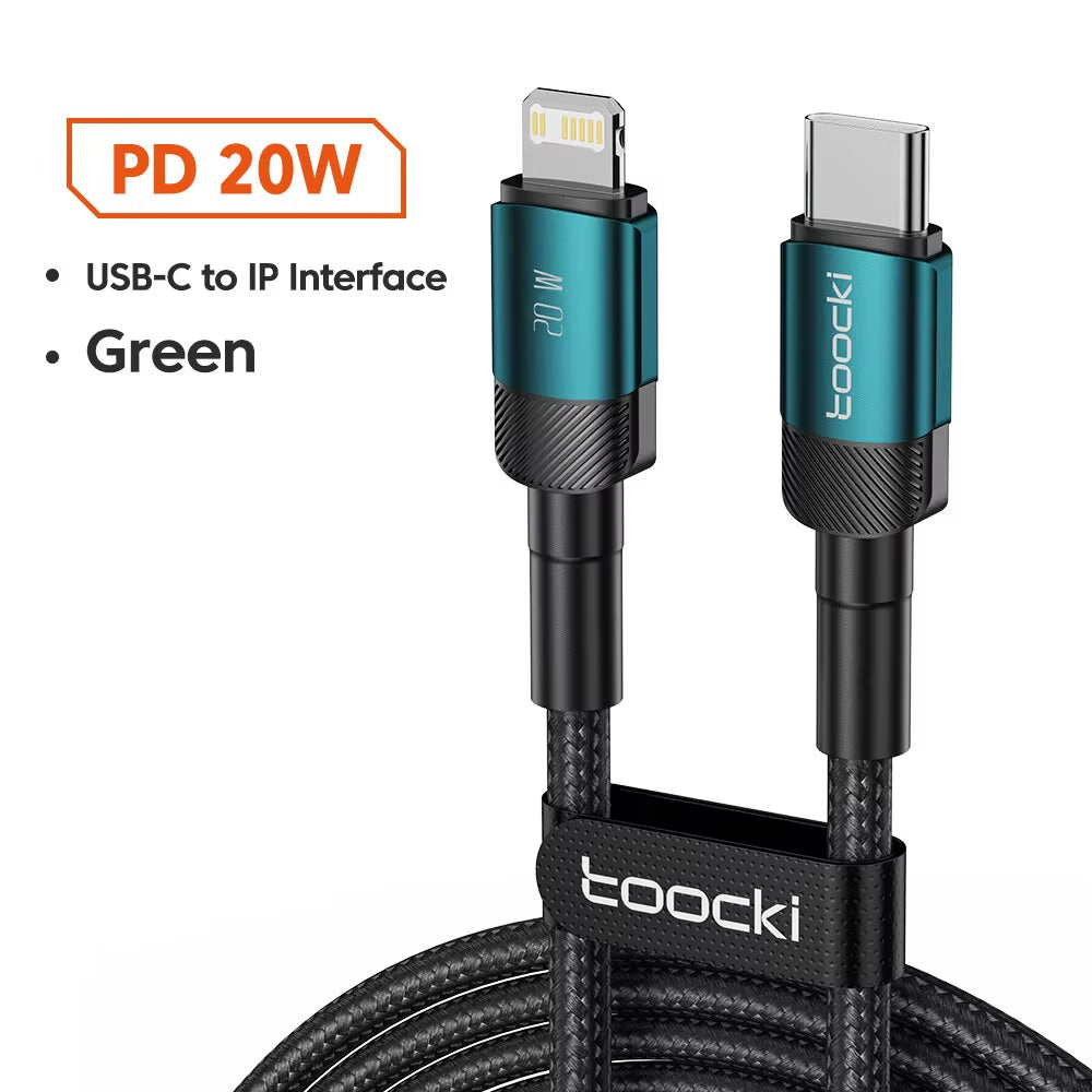 USB Type-C Fast Charging Cable for iPhone 15/14/13/12/11, Huawei P40/P30, Realme, Oppo, OnePlus, and Power Banks
