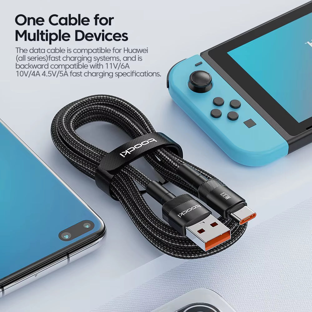 USB Type-C Fast Charging Cable for iPhone 15/14/13/12/11, Huawei P40/P30, Realme, Oppo, OnePlus, and Power Banks